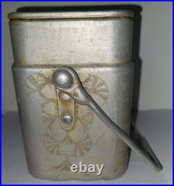 Gamelle Quart Fer Blanc Par Prisonnier 1940 Wwr2 Femme Nue Charlie Chaplin