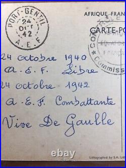 Gautier à Port Gentil 1942 Gabon Vive de Gaulle Brazzaville Guerre 1939/45