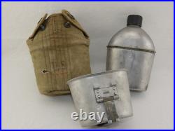 Gourde complète housse renforcée 1942 ORIGINAL US ARMY WWII WW2