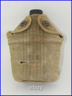 Gourde complète housse renforcée 1942 ORIGINAL US ARMY WWII WW2
