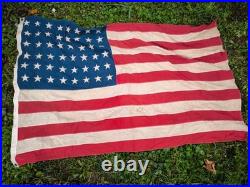 Grand drapeau USA original ww2. Defiance. 48 étoiles modèle cousu 1,22x1,76m