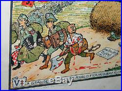 HANSI affiche JETZ AWER NÜSS la Grande Balayeuse WW2 USA Anglo-Franco-Américaine