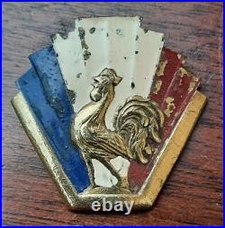 Insigne 1943 CEF ITALIE Coq ORIGINAL Corps Expéditionnaire Français WWII Badge 4