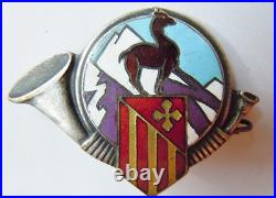 Insigne 2° DEMI BRIGADE CHASSEURS PYRENEENS Drago déposé 1939 WWII authentique