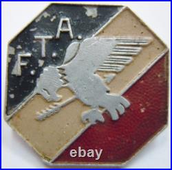 Insigne FTA 1939 Artillerie FORCES TERRESTRES ANTIAERIENNES Augis ORIGINAL