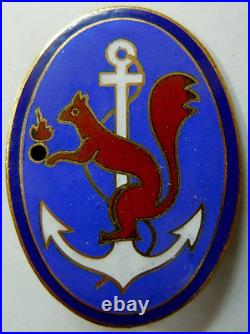 Insigne Parc Artillerie Coloniale DIC 1939 WWII écureuil ORIGINAL Fraisse Demey