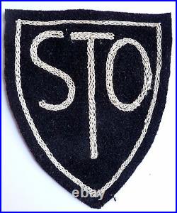 Insigne brodé en tissu du STO SERVICE du TRAVAIL OBLIGATOIRE France 1942 WWII