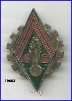 Insigne train, 42 Cie. De Quartier Général, (peint)