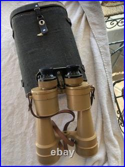 JUMELLES 1933 HUET PARIS 10 x 50 MARINE TROPICALISER un prisme cassé