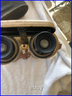 JUMELLES 1933 HUET PARIS 10 x 50 MARINE TROPICALISER un prisme cassé