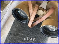 JUMELLES 1933 HUET PARIS 10 x 50 MARINE TROPICALISER un prisme cassé