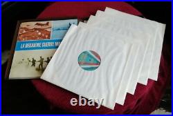 LA DEUXIEME GUERRE MONDIALE 1939-1945 Coffret 5 vinyles 33t et livret 1962