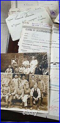 LOT DE PAPIERS MILITAIRE DU 6e TIRAILLEURS CARTES PHOTOS MEDAILLE LIVRET WW2