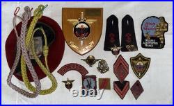 LOT D'INSIGNES ET D'ATTRIBUTS D'UN PARACHUTISTE DU 6° RPIMa