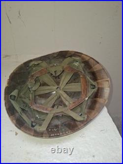 Liner Casque Para US WW2 Parachutiste Normandie Debarquement Nominatif Insigne