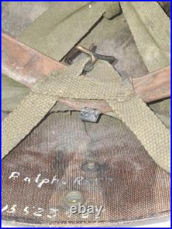 Liner Casque Para US WW2 Parachutiste Normandie Debarquement Nominatif Insigne