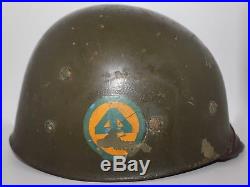 Liner sous casque américain 130e régiment dinfanterie 44e DI WW2 US helmet WWII