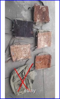 Lot 5 Sac Allemand à dos militaria Peau De Vaches 39 45