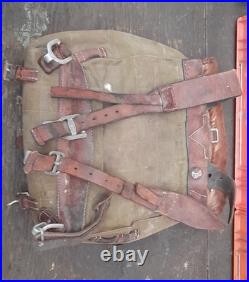 Lot 5 Sac Allemand à dos militaria Peau De Vaches 39 45
