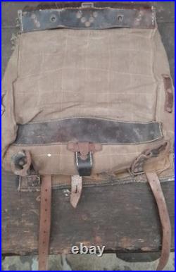 Lot 5 Sac Allemand à dos militaria Peau De Vaches 39 45