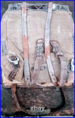 Lot 5 Sac Allemand à dos militaria Peau De Vaches 39 45