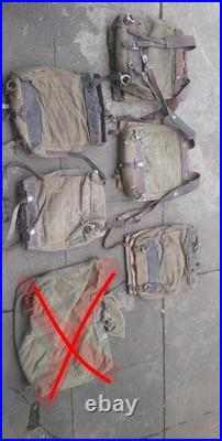 Lot 5 Sac Allemand à dos militaria Peau De Vaches 39 45