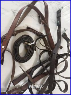 Lot 7 Cuir Armée Suisse Militaria Bretelle Fusil Vetterli K31 Fass57 Ordonnance