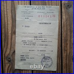 Lot RARE archives Authentique STO Certificat Officiel Déporté WW2 World War