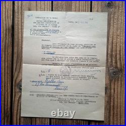Lot RARE archives Authentique STO Certificat Officiel Déporté WW2 World War