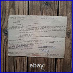 Lot RARE archives Authentique STO Certificat Officiel Déporté WW2 World War