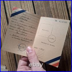 Lot RARE archives Authentique STO Certificat Officiel Déporté WW2 World War