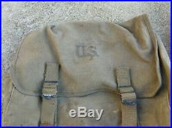 Lot Relic divers US Musette 36 Gourde Guetres etc. Americain 100 % WW2