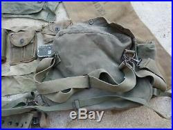 Lot Relic divers US Sac Gourde Guetres Liner Americain etc. 100 % WW2