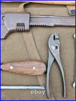 Lot bord outils Jeep M201 Hotchkiss Delahaye armée Française Indo Algérie