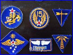Lot dinsignes originaux US Air Force WW2WW2 US Air Force Grouping PatchWWII