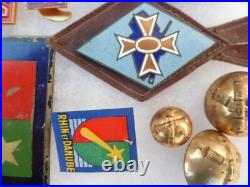 Lot grouping WWII Libération 1° DB 38° FTA 1° Armée Rhin et Danube Insignes etc