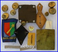 Lot grouping WWII Libération 1° DB 38° FTA 1° Armée Rhin et Danube Insignes etc