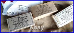 Lot pansements us ww2 1944 kia 1944 boite carton brassard medic medical usa MD