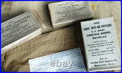 Lot pansements us ww2 1944 kia 1944 boite carton brassard medic medical usa MD