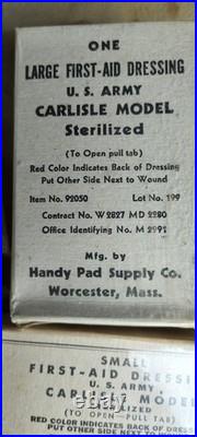 Lot pansements us ww2 1944 kia 1944 boite carton brassard medic medical usa MD