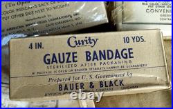 Lot pansements us ww2 1944 kia 1944 boite carton brassard medic medical usa MD
