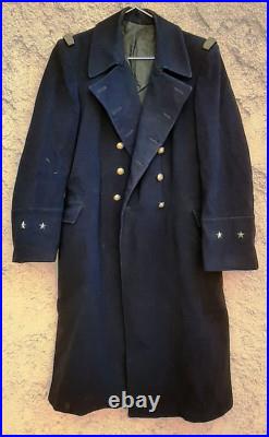 Manteau Contre Amiral 1940/44 Drap de laine Marine WWII ORIGINAL UNIFORME FRANCE