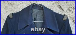Manteau Contre Amiral 1940/44 Drap de laine Marine WWII ORIGINAL UNIFORME FRANCE