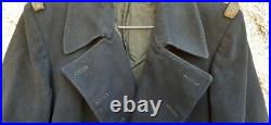 Manteau Contre Amiral 1940/44 Drap de laine Marine WWII ORIGINAL UNIFORME FRANCE