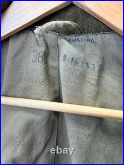 Manteau Laine Militaire WW2 US Army Taille 36 Regular 1943
