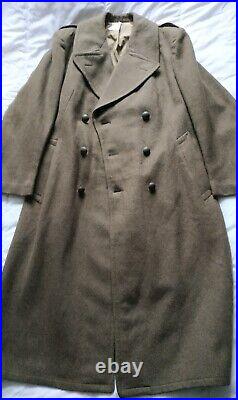 Manteau capote militaire laine Kaki uniforme WW2 Indochine Algérie French armée