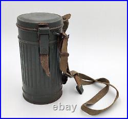 Masque a gaz allemand WW2 nominatif 1942 avec son boitier Gasmask 39 45