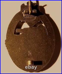 Medaille allemand de WW2 Panzerkampfabzeichen en Bronze German WW2 Tank Badge