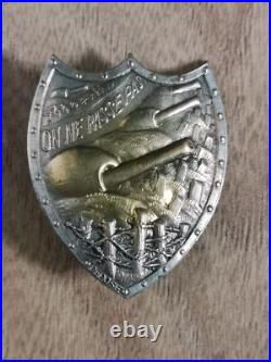 Militaria France 1940 Insigne Maginot On Ne Passe Pas, en ecu RARE WW2