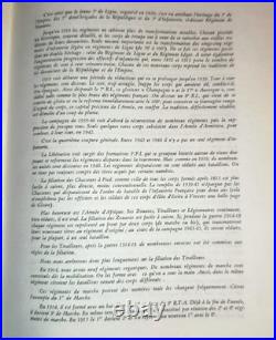 Militaria Livre Rare Recueil d'Historiques de l'Infanterie Française